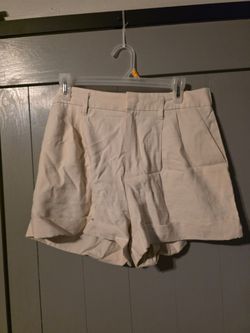 Cream pleated shorts from Target