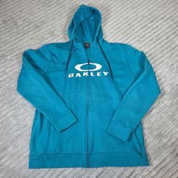 OAKLEY [FOA402598-67M] MENS 2xLarge BARK FZ HOODIE 2.0 - AURORA BLUE