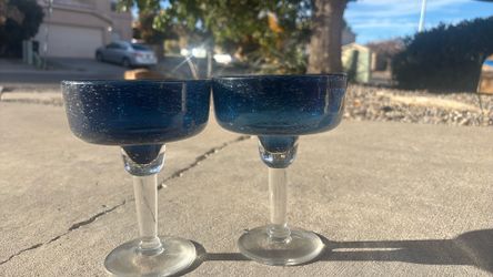 Blue Margarita Glasses