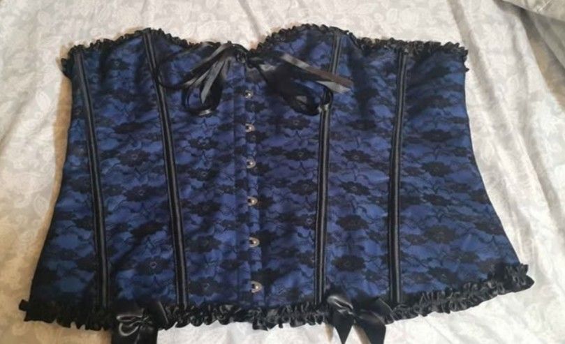 Blue and Black corset