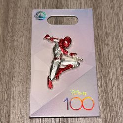 New Disney Pin 100 Years Of Wonder Spider Man Platinum Disneyland 2023