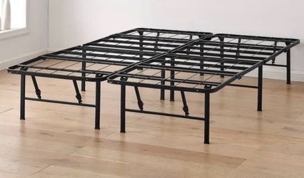 Platform metal full size bed frame