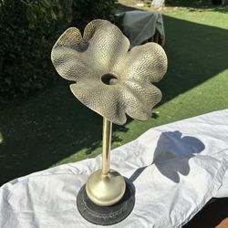 Brass Vase In Shape Of Flowers 