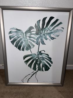 IKEA Framed Monstera Leaf Print Art