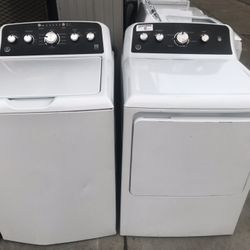 GE top load washer and electric dryer
