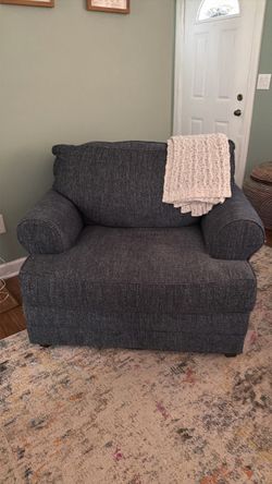 Oversized Chair and Couch Set -Blue