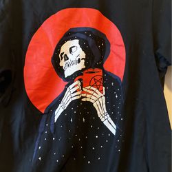 Skelton With Pentagram Cup Shirt