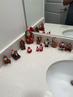 Various Santa ornaments-12 Count