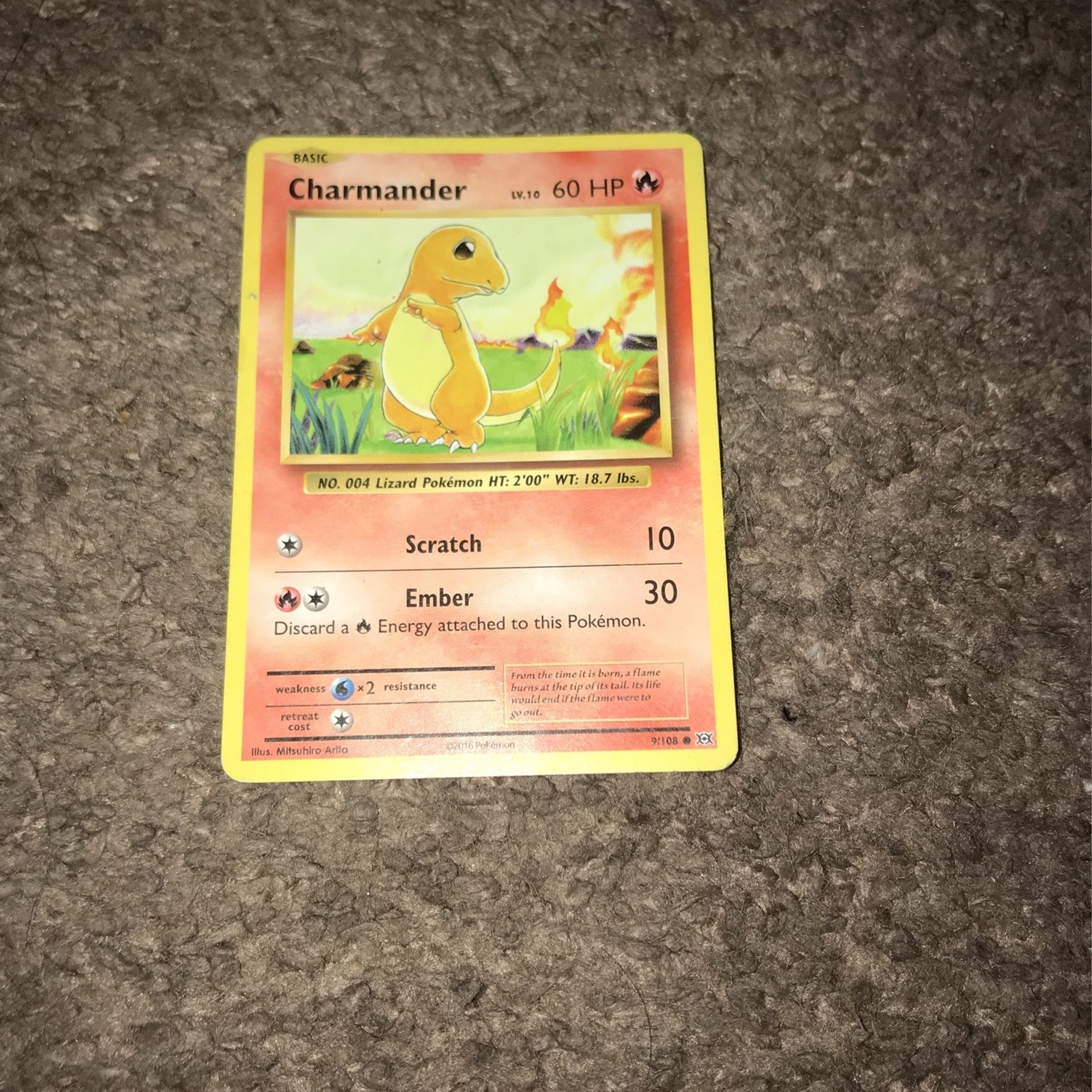 2016 charmander pokemon card Shop Card number 9 2016 Pokemon Charmander 9/108 XY
