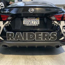 Black Reflective Raiders Decal