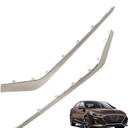 munirater Left + Right Front Bumper Face Bar Trims Molding Step Pads Replacement