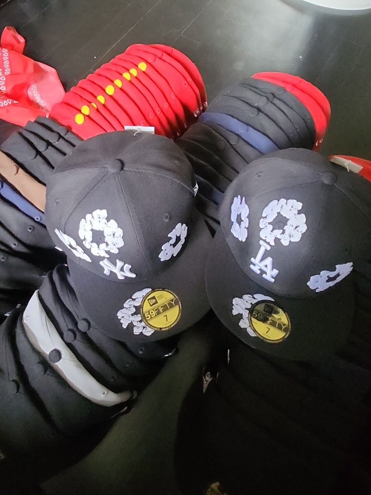 Black Denim Tears Fitted Hats