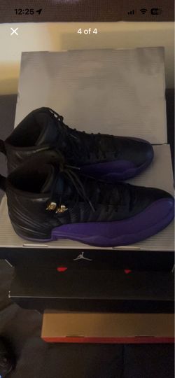 Jordan 12 retro black field purples