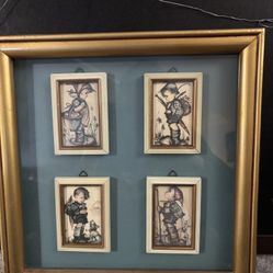 Vintage Framed Set Of 4 Hummel Prints 