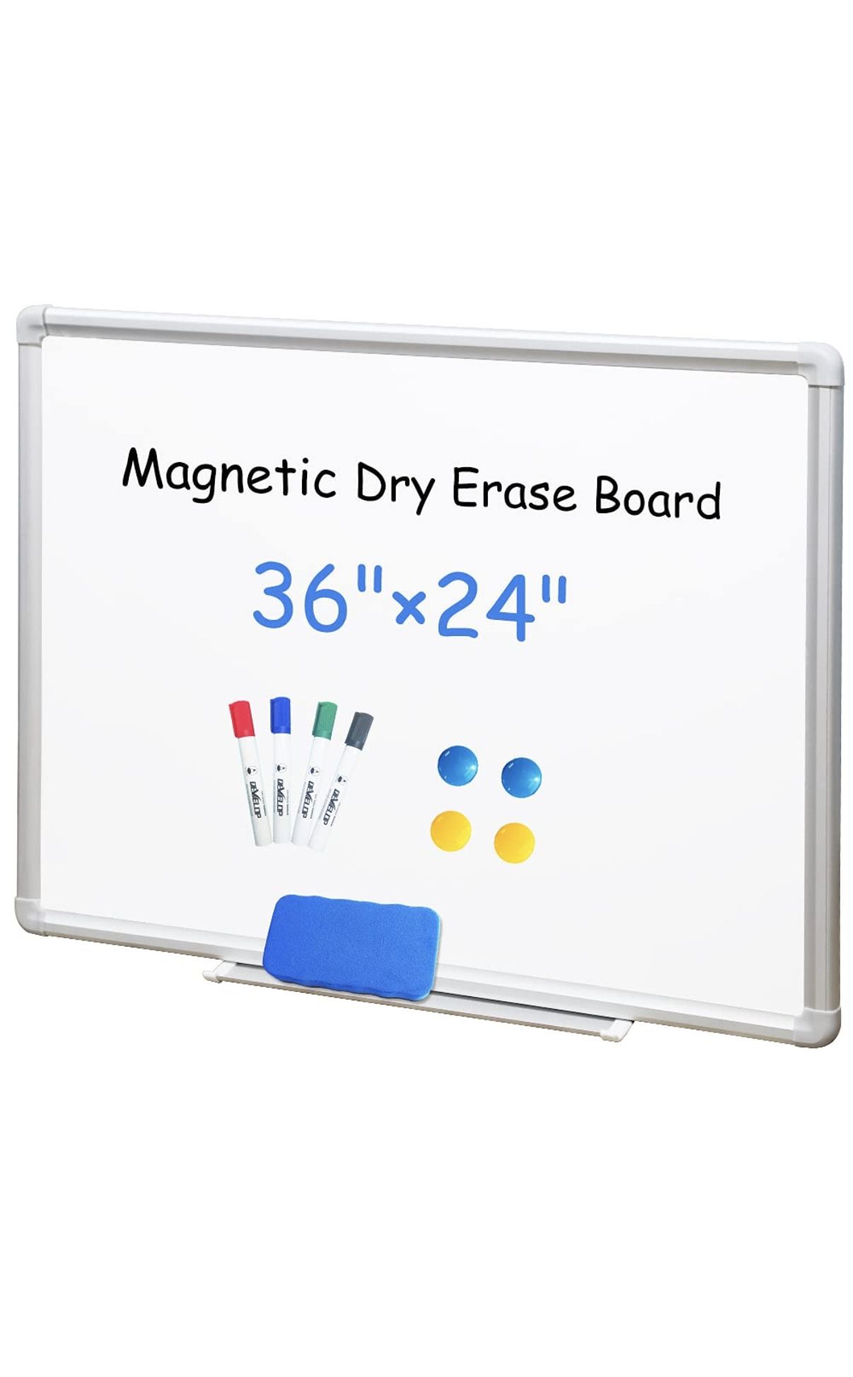 Please read full description: DEVELOP Magnetic Dry Erase White Board 24x36 Inch
