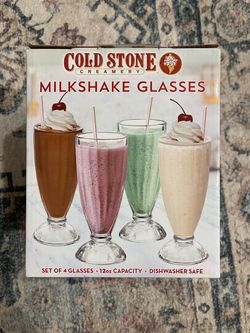 COLD STONE MILKSHAKE GLASSES