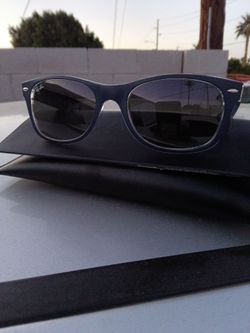 Matte blue new wayferer Ray ban sun glasses