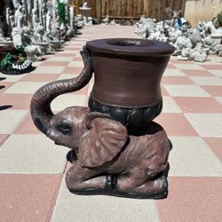 New Elephant Planter Or Stand Made Out Of Cement Perfect Gift 