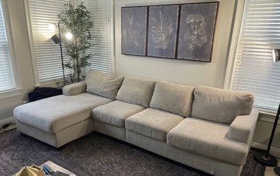 Sofa with chase, taupe/beige