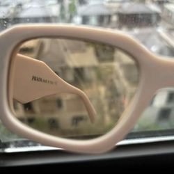 White Prada Unisex Sunglasses