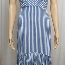 Light Blue/white Stripped Dress - Size Small 