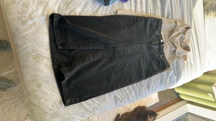Black midi jean skirt