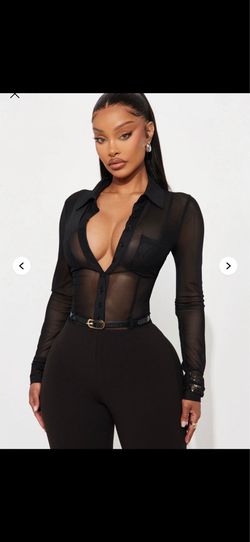 Black Bodysuit fashion nova
