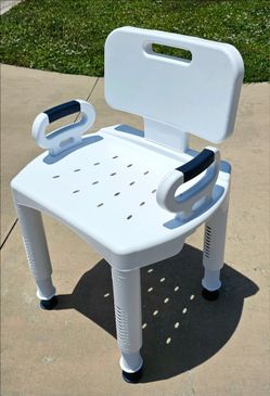 Drive Medical Premium Shower Chair with Back & Arms – Like New