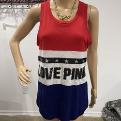 Victoria’s Secret Pink Bling Sleeveless Racerback Tank, Size XS One sequin placing looks like the thread may be a little loss on it, but you can proba