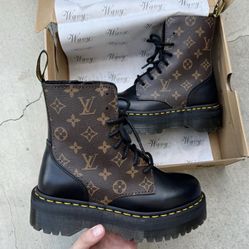 Custom LV  Dr. Marten Luxury Platform Boots BRAND NEW