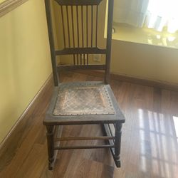 Antique Oak Rocking Chair 