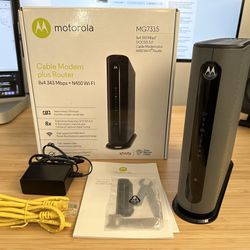 Modem Router Cable WiFi Combo - Motorola MG7315 DOCSIS 3.0 N450