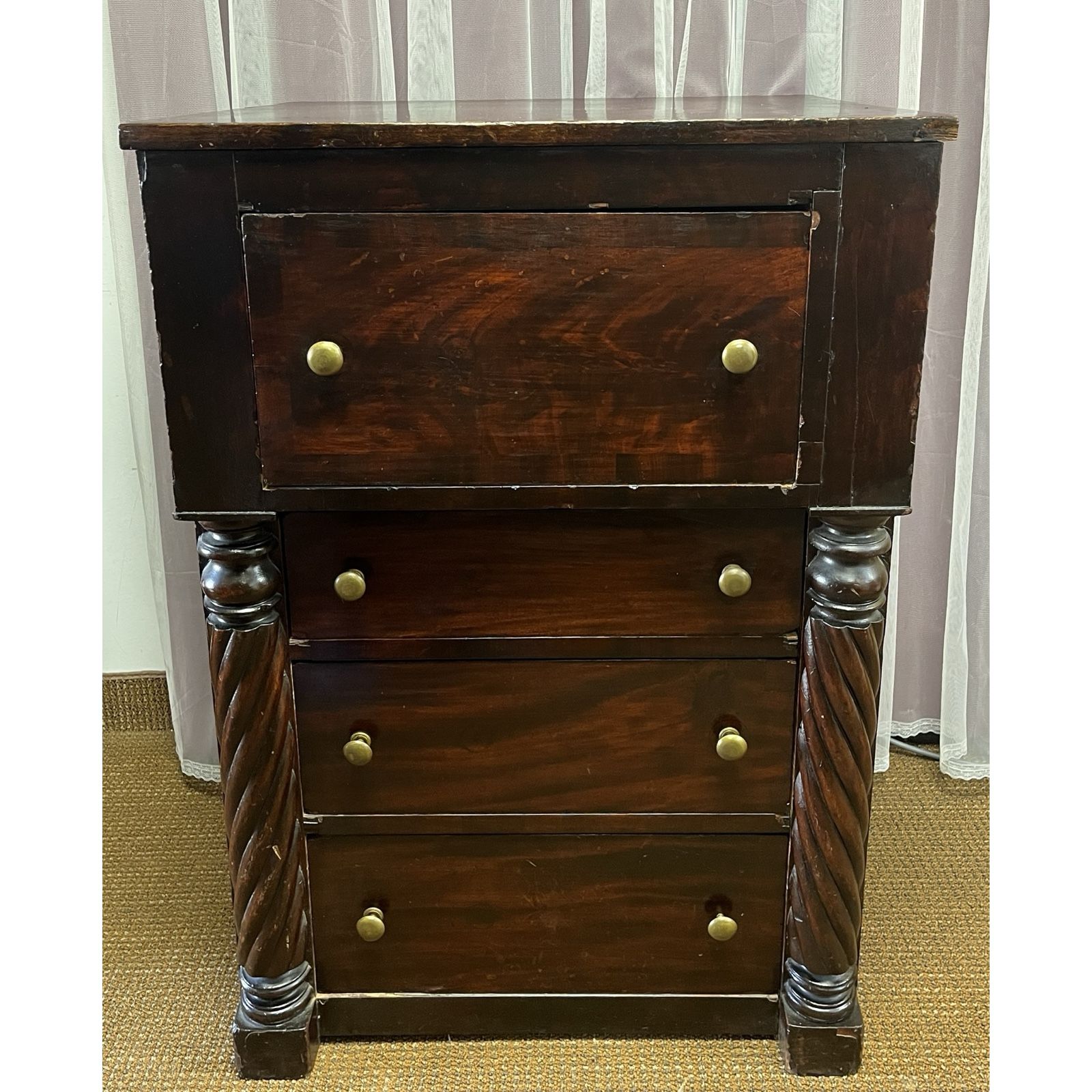 Antique Butlers Desk. Vintage chest of drawers. Petite Antique Dresser. 