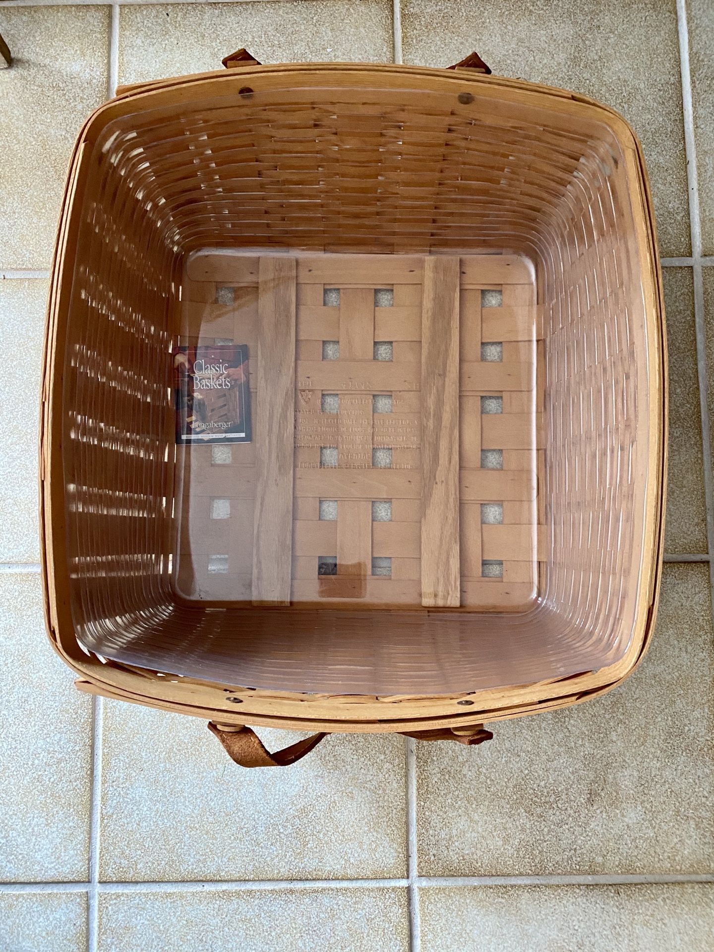 Longaberger Large Basket 🧺 with protector🤩