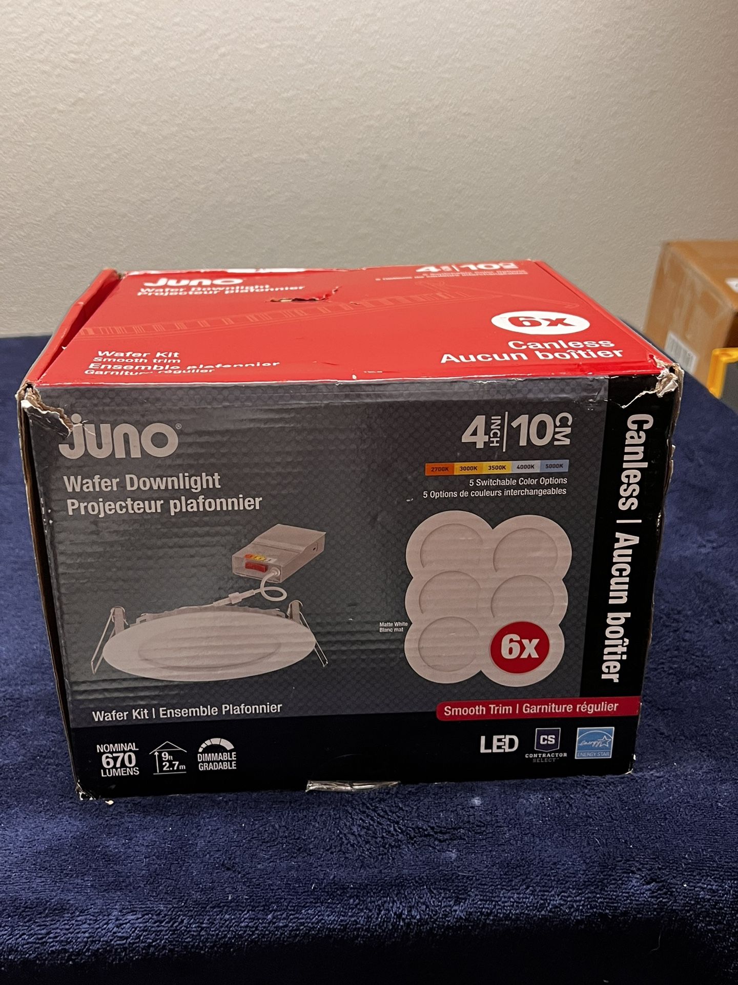 4-inch Wafer Downlights, which are canless LED recessed lights designed for easy installation without the need for traditional recessed housings. 