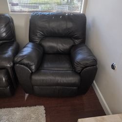 Black Leather Recliner Chair 