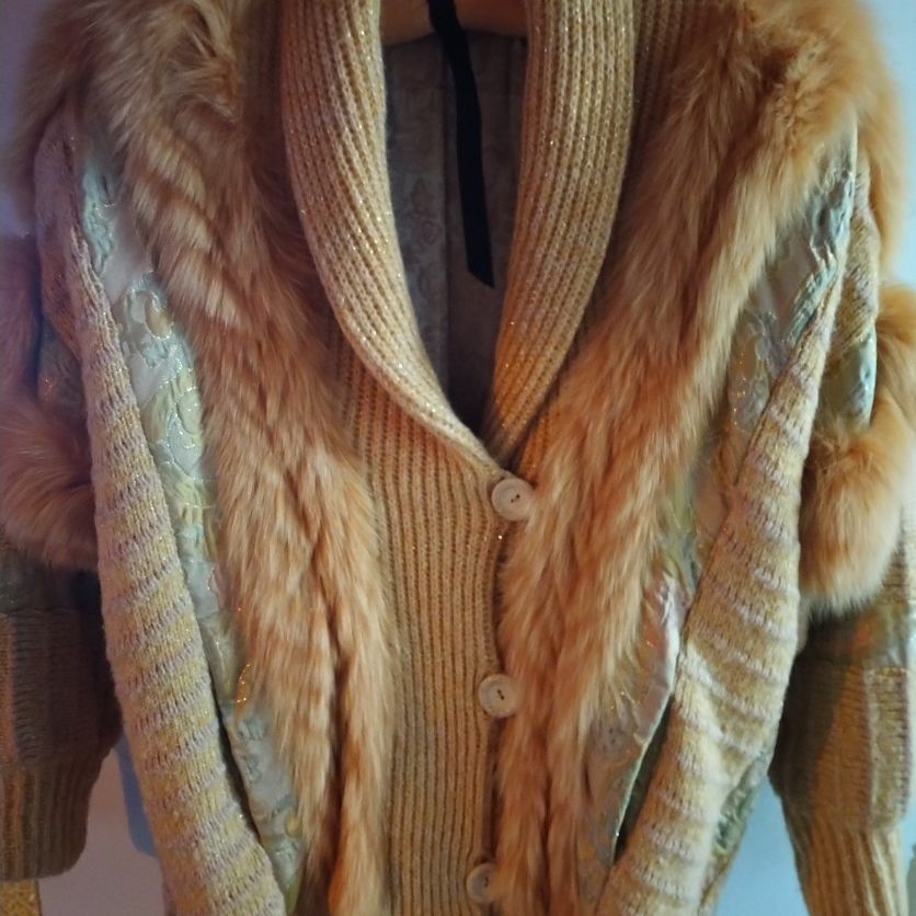 Fur Fox & Knit Jacket 