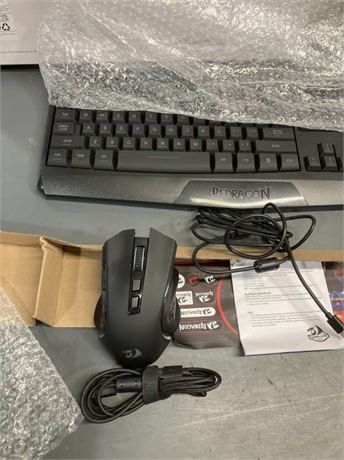 Redragon S101-PKS Gaming Keyboard and Mouse Wireless with Tri-Mode, RGB Key