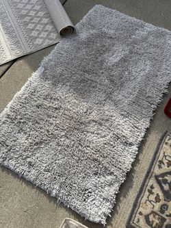 Gray shag washable 3x5 rug