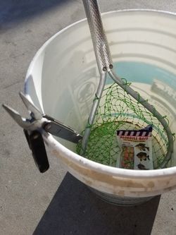 Fishing Bucket Net and Multi Tool
