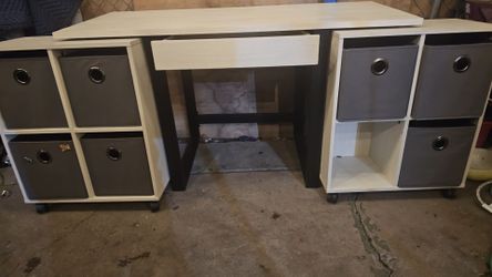 Desk with side storage