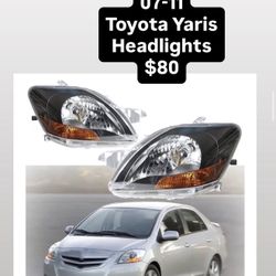 07-11 Toyota Yaris Headlights $80