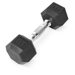 CAP Barbell, 10lb Rubber Hex Dumbbell, Single