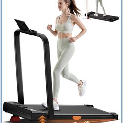 New In Box! 15% Incline Walking Pad Treadmill with Handle Bar - 0.6-6.2MPH Quiet Foldable Treadmill for Home Office Under Desk 2.5HP Walking Pad with 