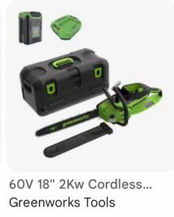 Used very good conditions CHAINSAW WITH BATTERY AND CHARGER