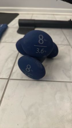 Pair of 8 lb 3.6 kg dumbbells
