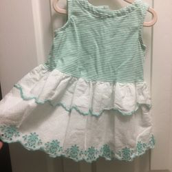 Easter Dress With Stripes And Ruffles