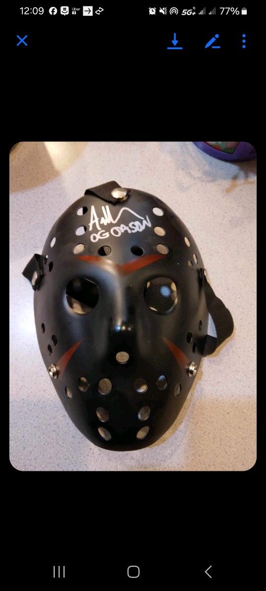 Friday 13th Signed Mask