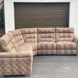 Sofa/Couch Sectional - Light Brown - Recliners - Microfiber - Delivery Available 🚛