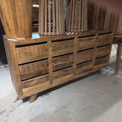 Handcrafted Mango Wood Twelve Drawer Dresser